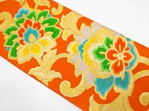 アンティーク　唐花模様織り出し袋帯（着用可）